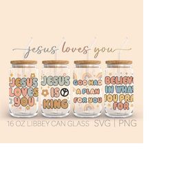 Jesus Jesus Quotes  16oz Glass Can Cutfile, Jesus Svg, Jesus Loves You Svg, Jesus Is King Svg, Svg File For Cricut, Digi