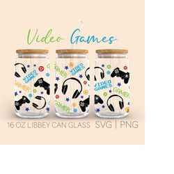 gamer headphone can wrap svg | player video game svg | libbey 16 oz beer can glass svg | instant digital download | cric