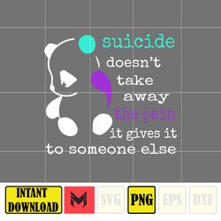 Suicide Png Designs, Suicidal Prevention Png, Ribbon Suicide Depression Png, Mental Health Png, Prevention Suicide Aware