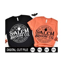 Salem Broom Company SVG, Halloween Quote Vintage T Shirt, Halloween Svg, Witch Svg, Salem Broom Co Png, Png, Svg Files F