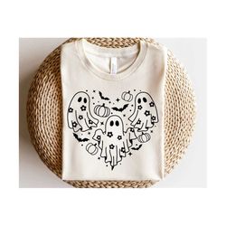 Daisy Ghost SVG, Cute Ghost Halloween Svg, Boo Svg, Ghost Svg, Spooky Season Png, Retro Halloween T-Shirt, Png, Svg File