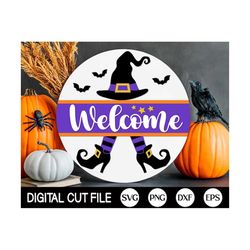 Halloween Witch Welcome Sign SVG, Halloween Door Hanger SVG, It's Just A Bunch of Hocus Pocus, Halloween Sign Svg, Glowf