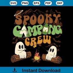 Spooky Camping Crew Cute Ghost SVG