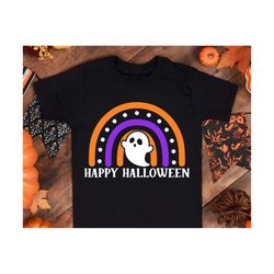 Happy Halloween Rainbow SVG, Halloween Svg, Spooky Vibes Svg, Halloween Quote, Kids Halloween Shirt Svg, Png, Svg Files