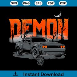 Vintage Dodge Car Demon Halloween PNG Download