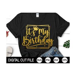 It's my Birthday Girl Svg, Girl Birthday Shirt Svg, Baby Girl Svg, Birthday Girl Svg, Kids Birthday Gift, Kids Shirt, Sv