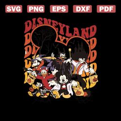 Vintage Mickey And Friends Disneyland Halloween SVG File