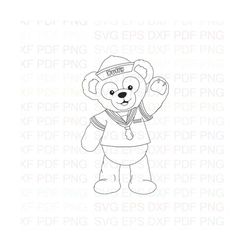 Duffy_and_Friends Outline Svg Dxf Eps Pdf Png, Cricut, Cutting file, Vector, Clipart - Instant Download
