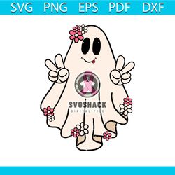 Halloween Pink Ghost Breast Cancer Awareness SVG Download