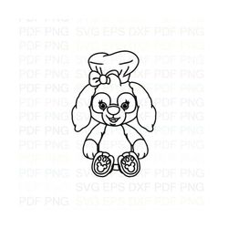 Cookie_Duffy_and_Friends Outline Svg Dxf Eps Pdf Png, Cricut, Cutting file, Vector, Clipart - Instant Download