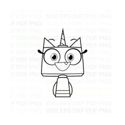 Unikitty Outline Svg Dxf Eps Pdf Png, Cricut, Cutting file, Vector, Clipart - Instant Download