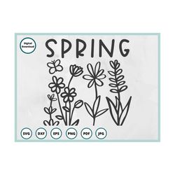 Spring SVG | Flower SVG | Wildflower SVG | Butterfly svg | daisy svg | summer svg | nature svg | plant svg | Flowers svg