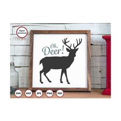 deer svg | hunting svg | buck svg | oh deer svg | deer clipart | deer decal | deer hunting svg | deer silhouette svg | d