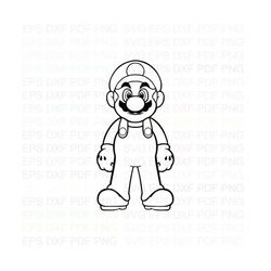 Super_Mario_Smiley Outline Svg Dxf Eps Pdf Png, Cricut, Cutting file, Vector, Clipart - Instant Download