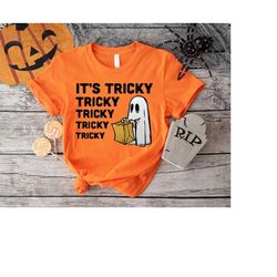 It's Tricky Tricky Shirt,Tricky T Shirt,Halloween Party Shirt,Cute Ghost Shirt,Trick or Treat,Halloween Costume,Tricky T