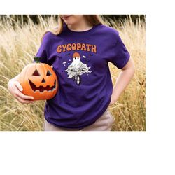 Cycopath Ghost Halloween Shirt,Spooky Season T-shirt,Gift For Halloween Shirt,Cute Ghost Tee,Retro Halloween Shirt,Trick