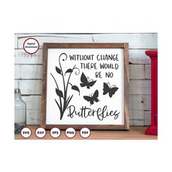 Butterfly SVG | Butterflies SVG | Gardening SVG | without change there would be no butterflies svg | nature svg | summer