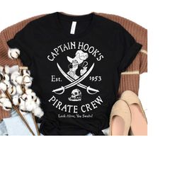 disney peter pan captain hooks est 1953 pirate crew look alive swabs, disney family matching shirt, wdw disneyland trip