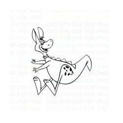 The_Flintstones Outline Svg Dxf Eps Pdf Png, Cricut, Cutting file, Vector, Clipart - Instant Download