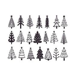 Christmas Tree SVG,Pine Tree,Christmas Svg bundle,Hand Drawn,Xmas,DXF,Clipart,PNG,Cut File,Cricut,Silhouette,Instant dow