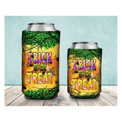 Western Halloween Trick Or Treat Can Cooler Sublimation Design,Halloween Can Cooler,Trick Or Treat Png, Western Can Cool