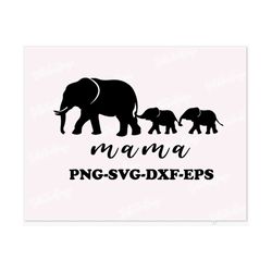 mama elephant svg,baby elephant svg, cute elephant, baby shower cut file, elephant blowing hearts