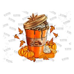 Fall Coffees PNG Sublimation Design, Pumpkin Spice Latte Png, Fall Vibes Png, Hello Fall Png, Fall Latte PNG, Fall Subli