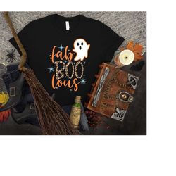FabBOOlous Halloween Shirt Fall Leopard Tee Autumn T-Shirt Halloween T shirt Fall Shirt for Women Pumpkin Spice Graphic