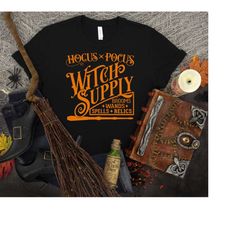 Halloween Shirt Sanderson Sisters Hocus Pocus Witch Supply Women Fall T-Shirt Cute Tee Spooky Top Halloween Graphic Mom