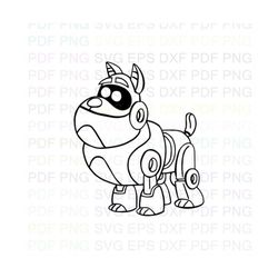 puppy_dog_pals_Arf Outline Svg Dxf Eps Pdf Png, Cricut, Cutting file, Vector, Clipart - Instant Download
