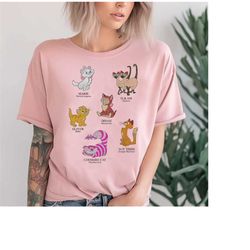 Disney Aristocats Marie Cat Alice Wonderland Cheshire Cat Names And Breeds T-Shirt, Disney Family Matching Shirt