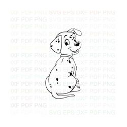 101_Dalmations_024 Outline Svg Dxf Eps Pdf Png, Cricut, Cutting file, Vector, Clipart - Instant Download