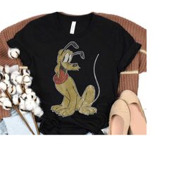 Pluto Dog Disney Cute Face Goofy Shirt, Disneyland Family Matching Shirt, Magic Kingdom Tee, WDW Epcot Theme Park Shirt