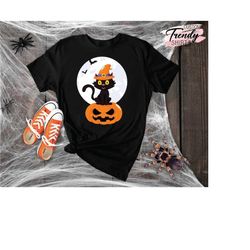 Girls Halloween Shirt, Halloween Cat Shirt, Cat Halloween Shirt, Kids Funny Halloween Shirt,Halloween Shirt For Kids,Tod