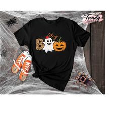 Hey Boo Shirt, Boo Pumpkin Halloween Shirt, Spooky Shirt, Funny Halloween Gifts, Spooky Season Shirt, Funny Ghost Shirt,