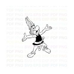Asterix_0016 Outline Svg Dxf Eps Pdf Png, Cricut, Cutting file, Vector, Clipart - Instant Download
