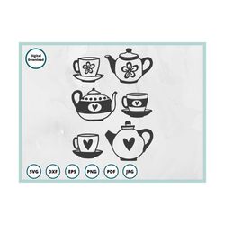 Tea SVG | Tea pot SVG bundle | Coffee SVG | teapot svg | teacup svg | tea lover svg | kitchen svg | coffee pot svg | mot