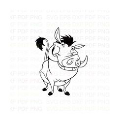 Pumbaa_Timon_and_Pumbaa_22 Outline Svg Dxf Eps Pdf Png, Cricut, Cutting file, Vector, Clipart - Instant Download