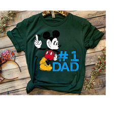 Disney Mickey Mouse Father's Day 1 Dad T-Shirt Unisex Gift T-Shirt Shirt Gift For Men Women Hoodie Sweatshirt Kid T-Shir