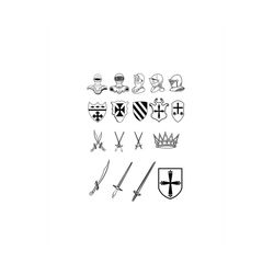 medieval svg, svg, knights, crosses swords, helmets svg,silhouette cameo, cricut, scanncut, scrapbook, cutting machines,