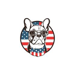 FRENCH BULLDOG SVG With American Flag, French Bulldog Clipart, French Bulldog Svg Files For Cricut, American Flag Svg