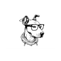 HIPSTER DOG SVG, Dog with Glasses Svg, Dog With Glasses Clipart, Dog With Glasses Svg Cut Files for Cricut