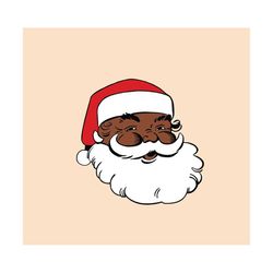 SANTA CLAUS SVG, African American Santa svg, Christmas svg cut files, Santa Claus Clipart