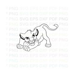 Simba_The_Lion_King_7 Outline Svg Dxf Eps Pdf Png, Cricut, Cutting file, Vector, Clipart - Instant Download