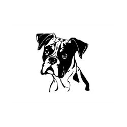 BOXER HEAD SVG, Boxer Head Clipart, Boxer Head Dog Svg Files For Cricut