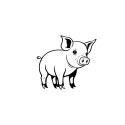 PIG SVG, PIG Clipart, Pig Svg Files For Cricut, Farm Animal Svg Cut File, Cute Pig Svg