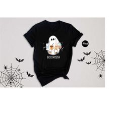 Boorista T-shirt, Ghost Barista Shirt, Halloween Ghost Tee, Halloween Coffee Lover Tee, Cute Ghost Tee, Coffee Lover Shi