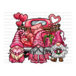 Loads Of Love, Valentines Gnome, Sublimation Design, Valentine's Day Png, Loads of love Png, Valentine Pink Truck Png Do