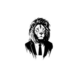 LION in TUXEDO SVG, Lion in Tuxedo Clipart, Lion in Suit Svg Files For Cricut, Lion Svg Cut Files