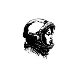 WOMAN ASTRONAUT SVG, Astronaut Head Svg, Astronaut Woman Svg cut files for Cricut